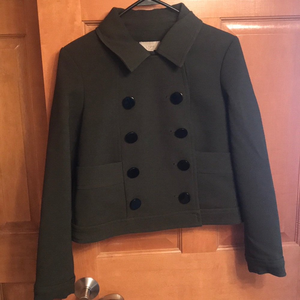 Dark Green Button Loft Coat